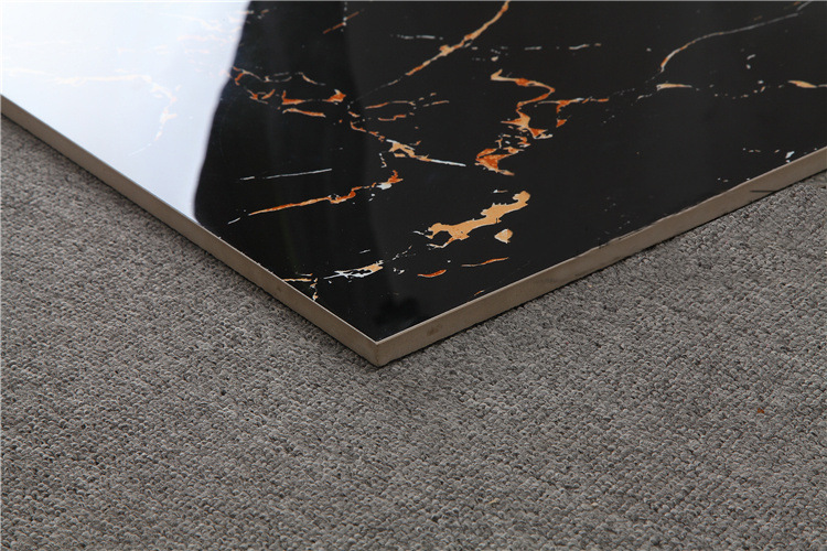 佛山瓷砖 批发大厅瓷砖仿大理石黑金花门槛石 可定制