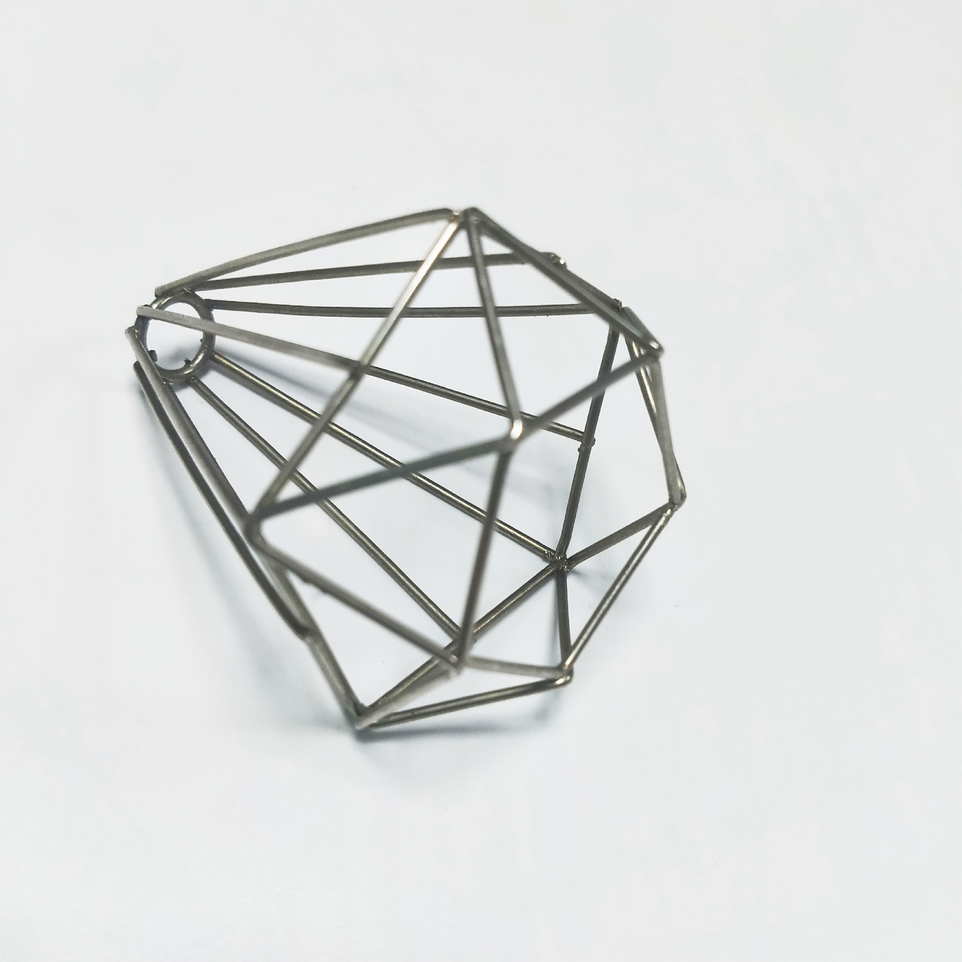 厂家直销五金工艺礼品金属铁线工艺品钻石型铁丝装饰配件来图批发