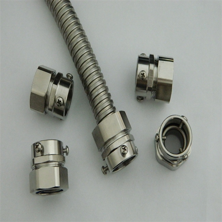厂家直销304金属软管接头 316护线金属软管锁头定制