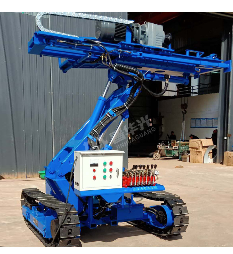 履带式锚固钻机 柴动自行走小型150工程水平简易钻车护坡锚杆钻机