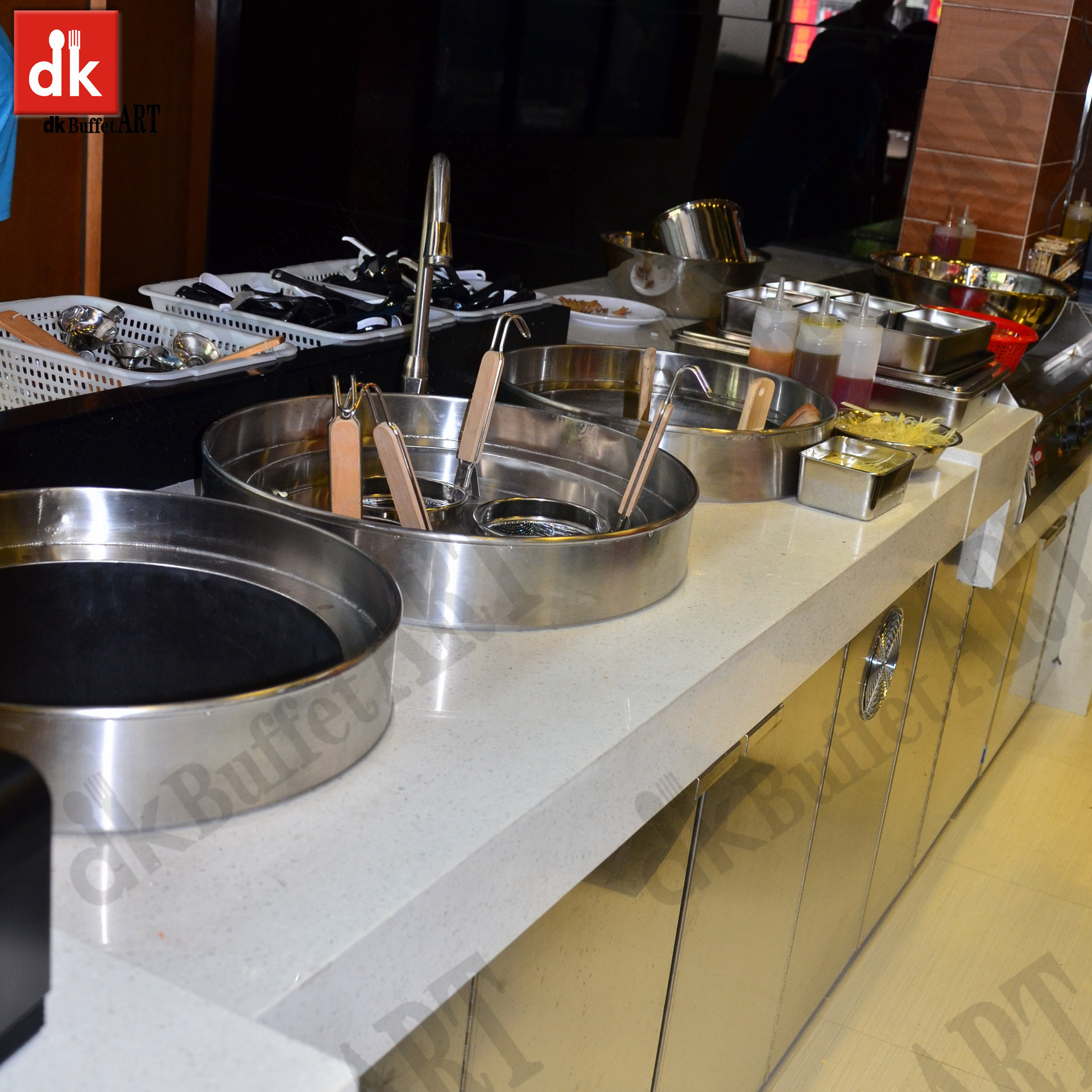 酒店西餐厅自助餐台设计制作 明档餐台设计尺寸