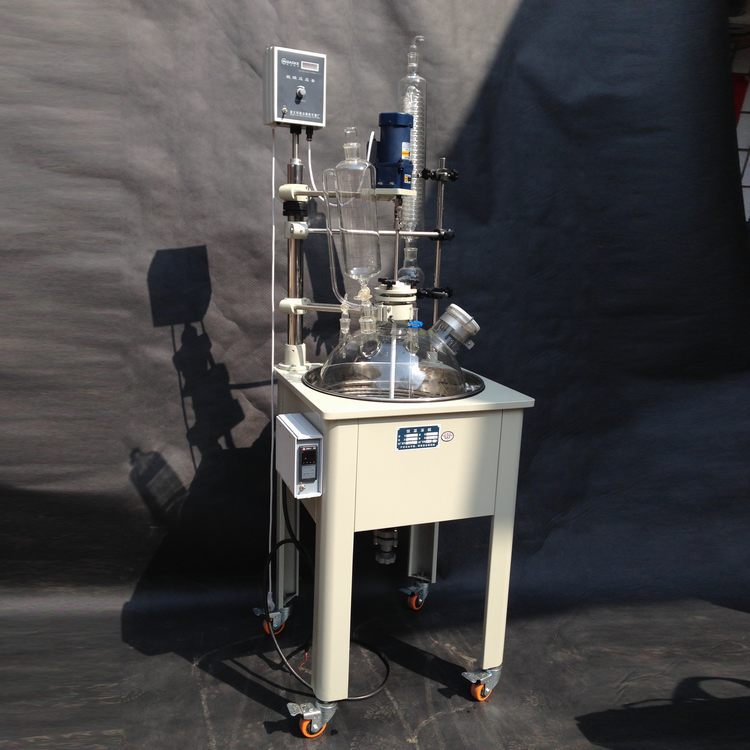 单层玻璃反应釜1-5l/10l/20l/30l/50l/80-100l球形桶型玻璃反应釜