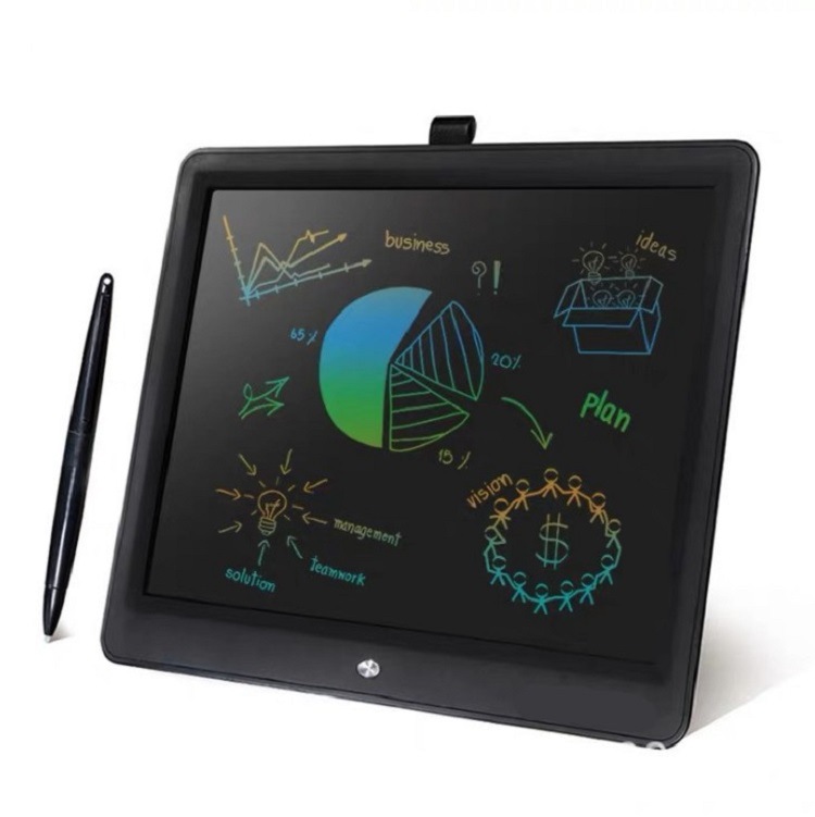 网课15寸液晶手写板彩色粗笔迹lcd20寸写字板21寸儿童绘画草稿板.