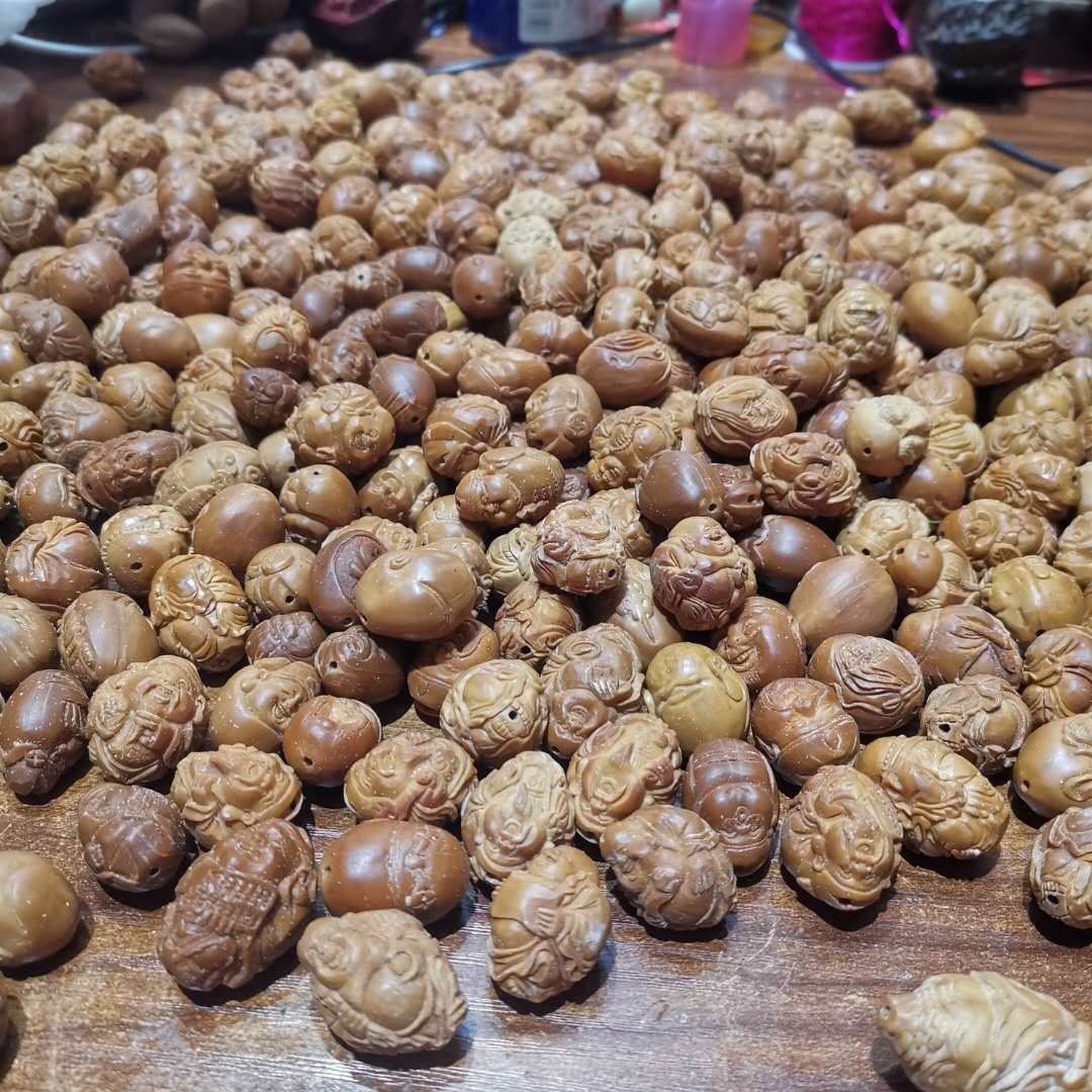 工艺品木制品橄榄项链吊坠文玩配饰19mm饰品文玩雕刻橄榄核单籽