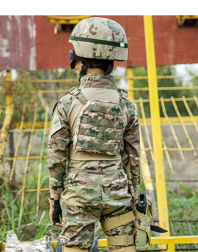 儿童战术背心户外拓展战术训练马甲cs军迷吃鸡cp迷彩作训男童马夹