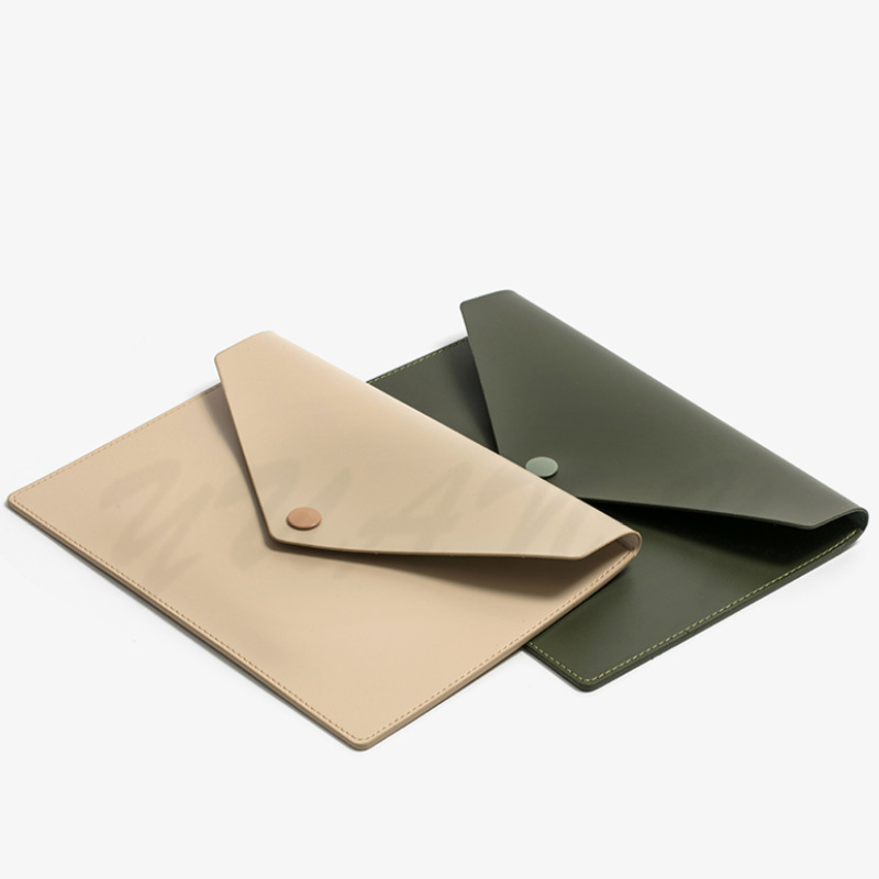 简约时尚皮革文件袋档案袋 大容量手提a4文件袋 防水资料收纳包