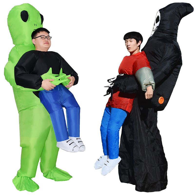 外星人表演充气服装成人儿童魔鬼死神抱人恶搞节日派对演出道具衣