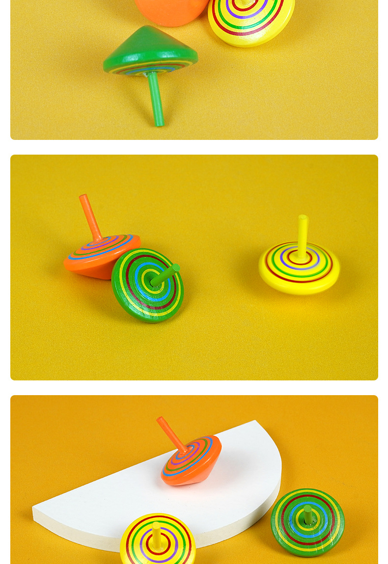 传统经典木质小陀螺 减压木制玩具幼儿园开业活动促销小礼品