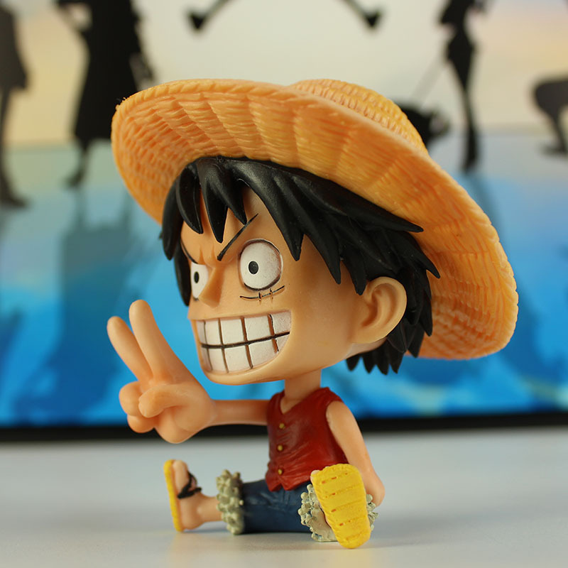 海贼王 q版自信路飞索隆乔巴萨博艾斯山治娜美罗宾大头公仔手办摆