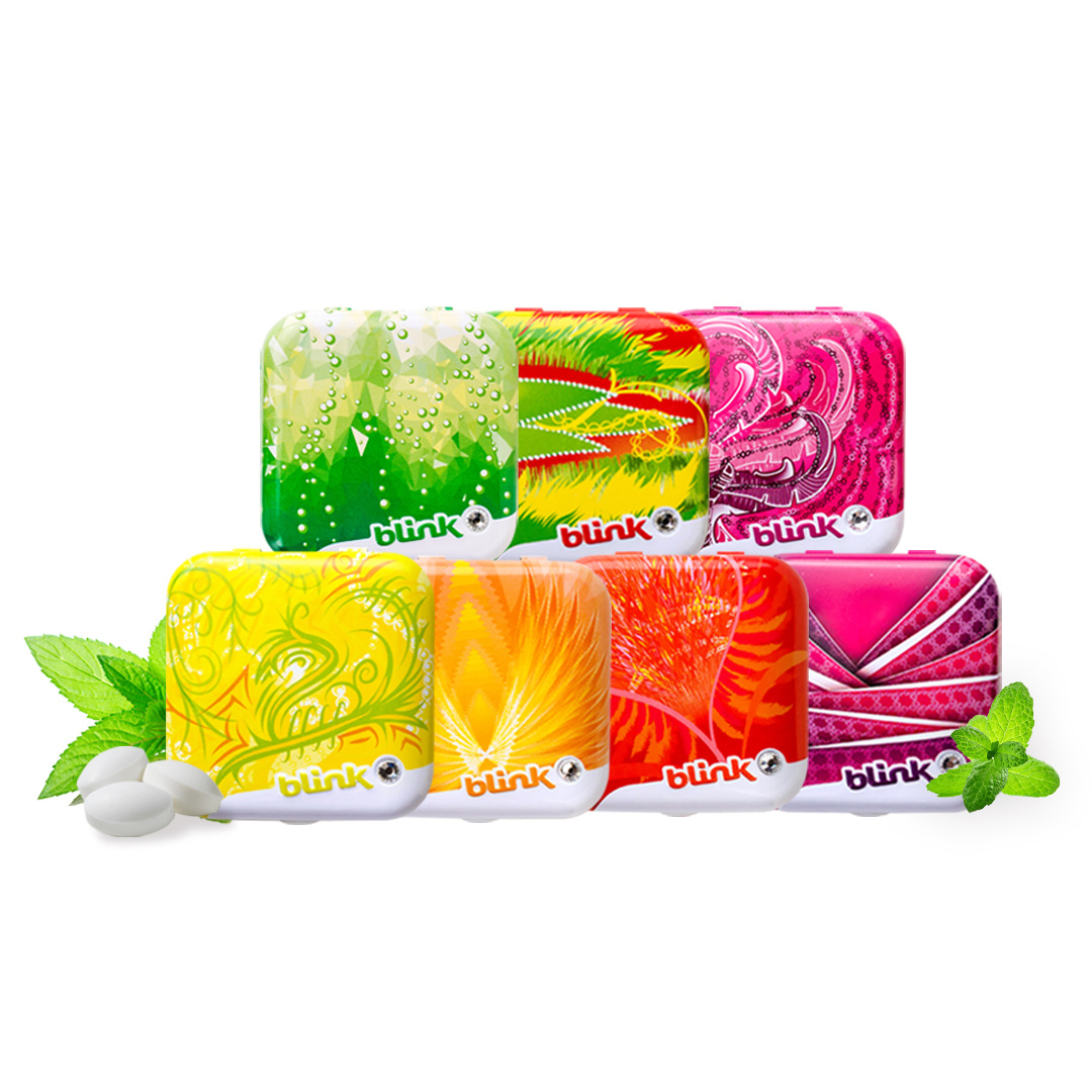德国进口食品 blink冰力克铁盒装多口味薄荷味糖果批发 网红糖15g