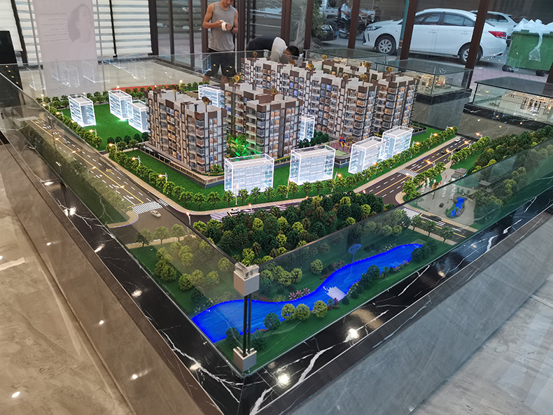 房地产售楼处总规沙盘模型 带灯建筑模型定制 来图加工厂家销售