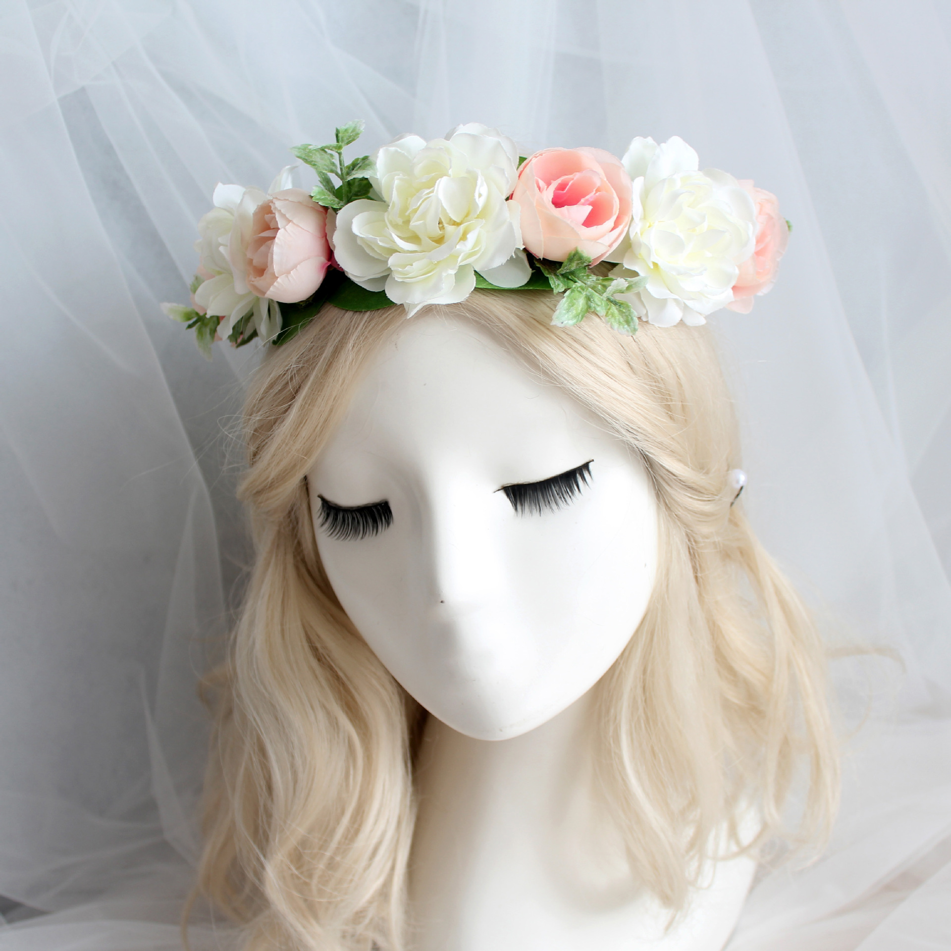 厂家直销 热卖儿童发带头花 儿童节日表演头饰发箍新娘结婚批发