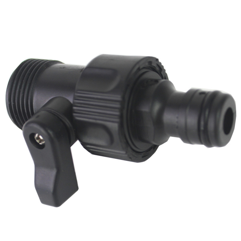 塑料6分欧牙带开关阀门两通 奶嘴接快速通水快接 水管接头配件