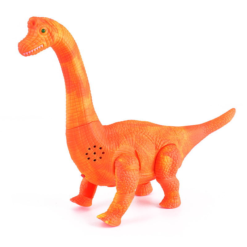 新品电动小腕龙 仿真恐龙玩具会走路发光恐龙叫声 儿童玩具批发