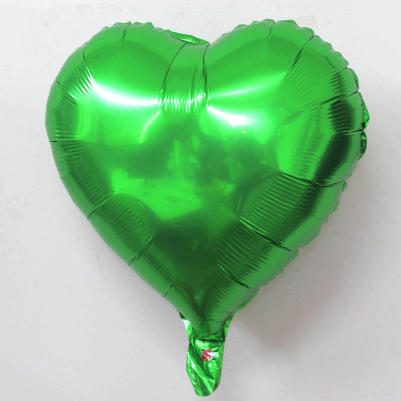 18-Inch Monochrome Love Aluminum Balloon Wedding Valentine's Day New Year's Day Decoration Supplies Light Board Heart-Shaped Wedding Room Layout