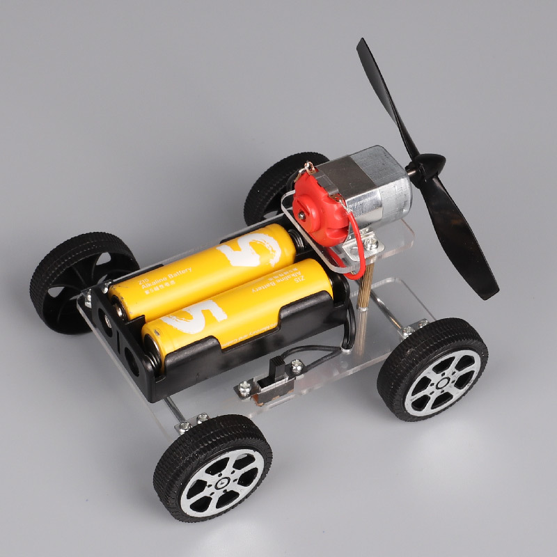 物理科技小制作小发明diy材料小学生手工科学小实验风力小车