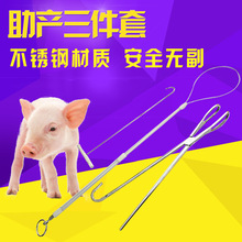 母猪助产工具养殖场用品器养猪套子固定难产绳接生生产夹钩兽医兽