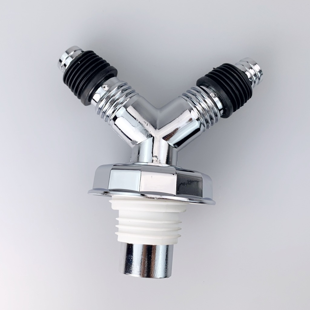 洗衣机地漏用接头排水管下水道防臭芯卫生间阳台三通地漏接头电镀