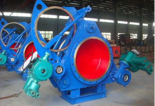 f943x大口径电动推杆盲板阀1米2法兰电动齿轮盲板阀dn1200dn1400