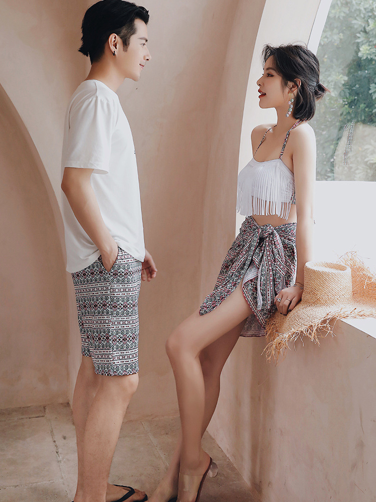 情侣泳衣女2020新款保守遮肚显瘦比基尼性感ins风蜜月温泉游泳衣