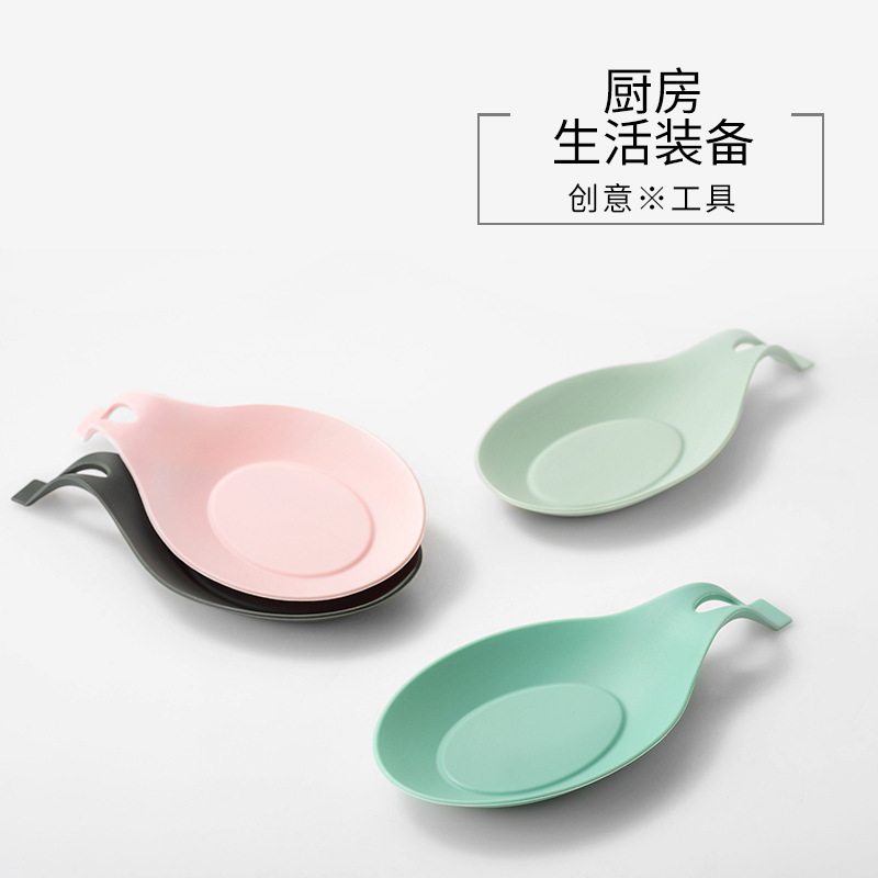 Silicone Spoon Mat Kitchen Spatula Shelving Mat Heat Insulation High and Low Temperature Resistance Sauce Dish Spoons Cushioning