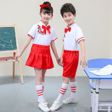 新款六一儿童合唱演出服男女童幼儿园朗诵服小学生背带裤表演服装