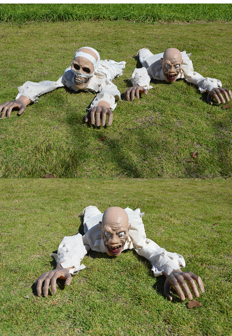 万圣节爬行鬼怪恐怖鬼叫感应爬行鬼断脚鬼骷髅发光木乃伊吊鬼整人