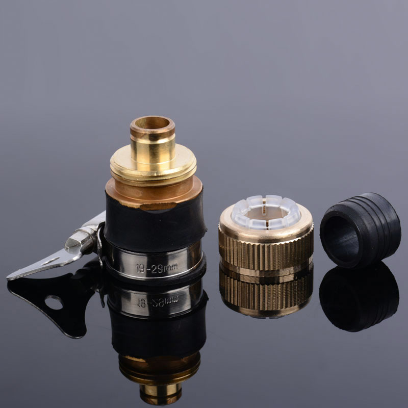 厂家直销简装4分纯铜水管多功能接头园林软水管橡胶铜接头工具