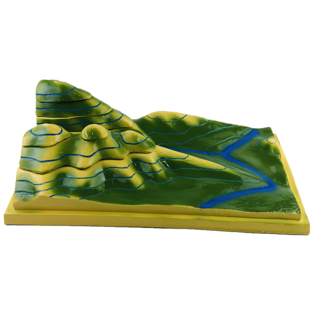 等高线地形判读模型 初中地理地貌教学模型