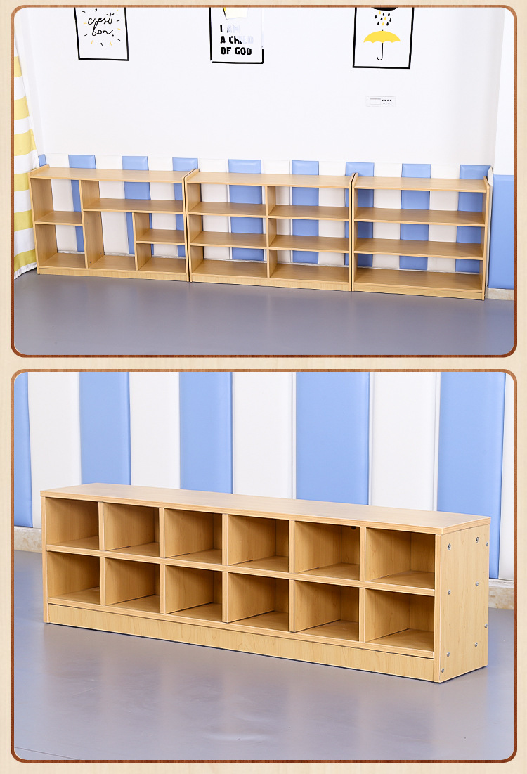 幼儿园柜子置物收纳架书架书包柜蒙氏教具组合儿童玩具储物柜区角