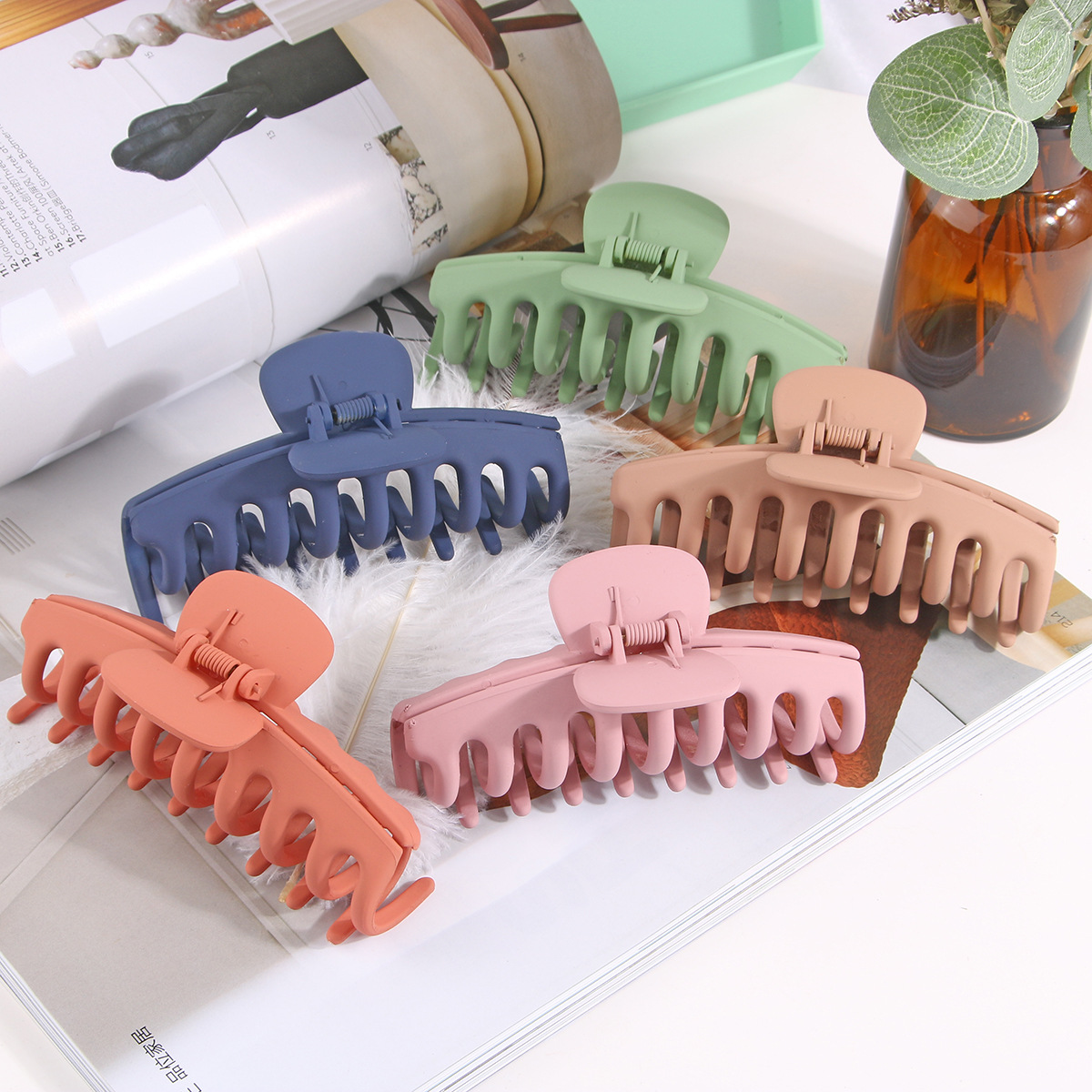 Yingmin Accessory [11cm Keel Grip] Amazon Cross-Border Hot Sale Frosted PS Plastic Material Hair Claw Clip Factory Direct Sales Hair Accessories