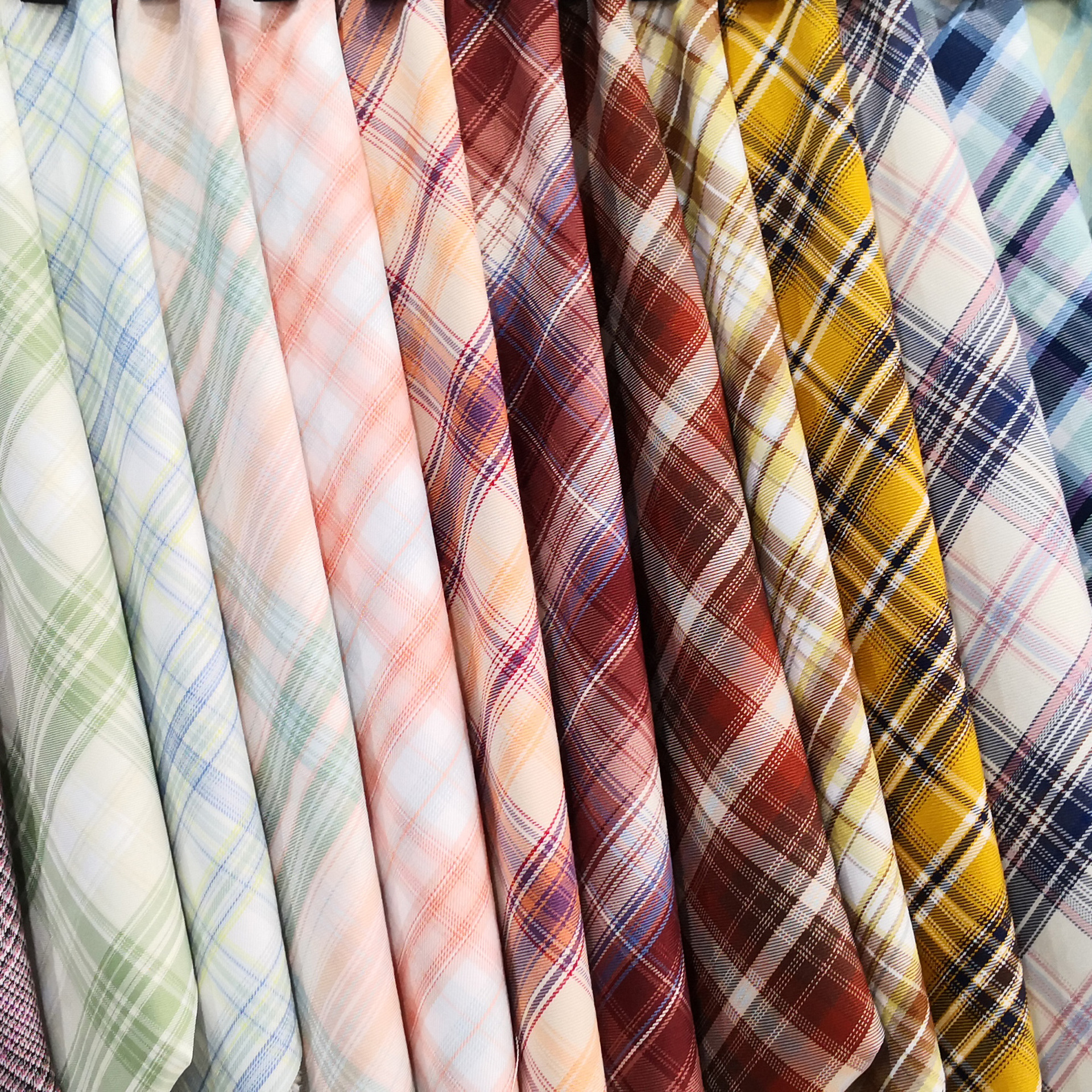 现货新品全涤tr色织布jk格子布日系学院风yuan创制服百褶裙领带结