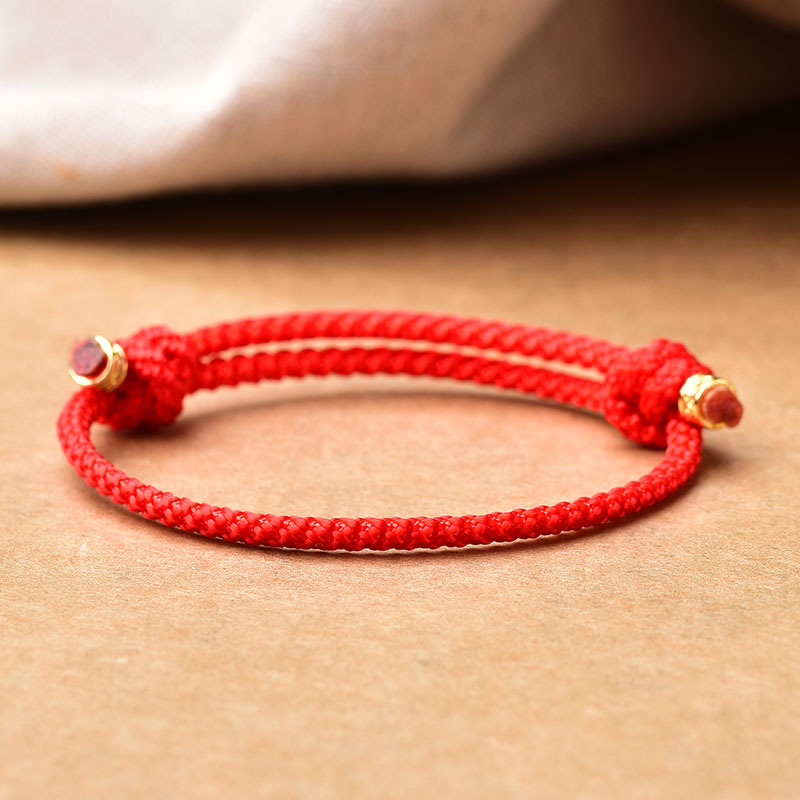 简约红绳手链 男女本命年红绳手链 时尚情侣手绳一对礼物