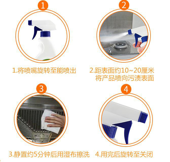 Kitchen Ventilator Cleaning Agent Kitchen Oil Removal Agent Oil Cleaner Induction Cooker Oil Cleaning Agent Heavy Oil Stain Descaling Spray