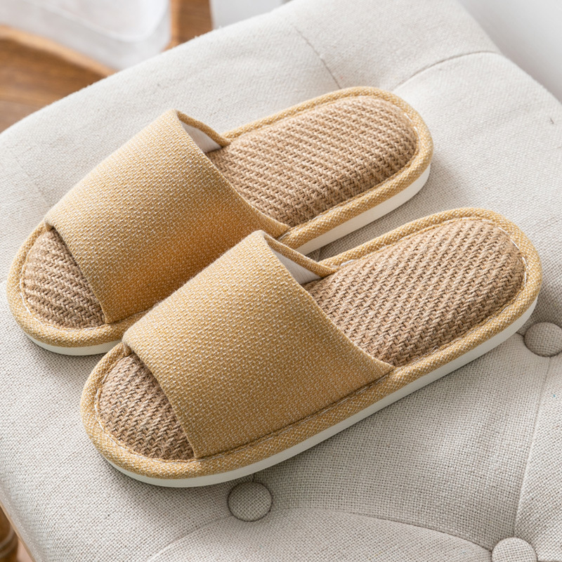 Simple Linen Home Floor Cotton and Linen Slippers