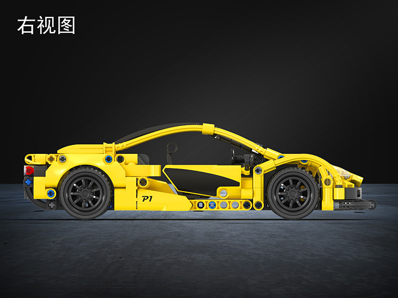 卫乐7094科技拼装系列回力跑车汽车积木模型兼容乐高儿童益智玩具