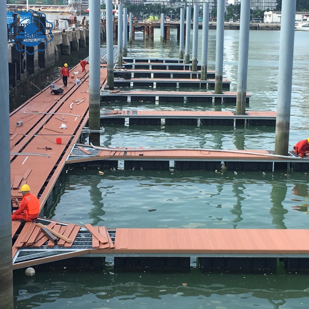 水上漂浮平台游艇码头塑料浮箱水上平台游泳池栈道浮桥厂家x