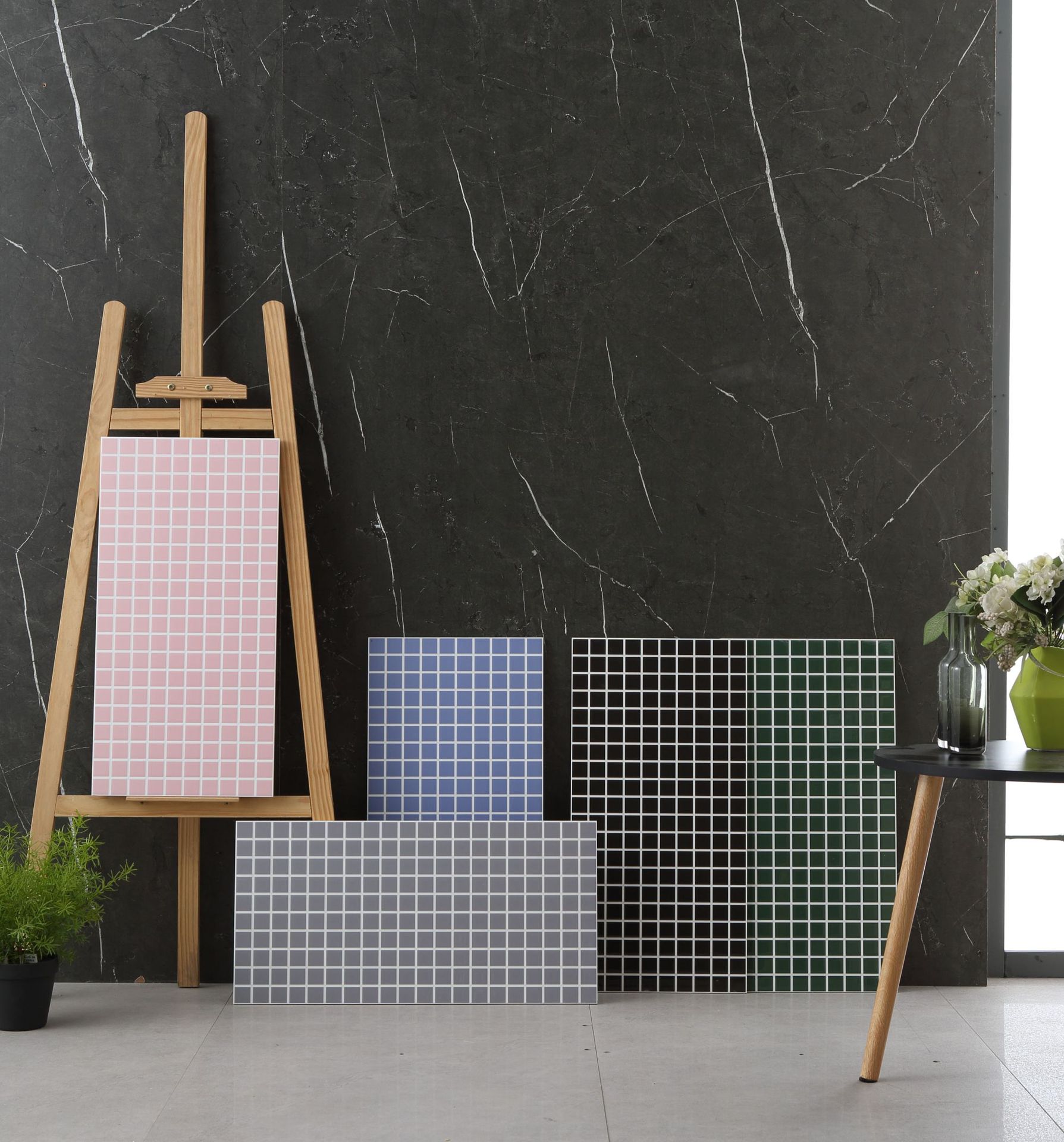 北欧风白色彩色格子砖厨房卫生间卫浴简约网红墙砖300x600面包砖