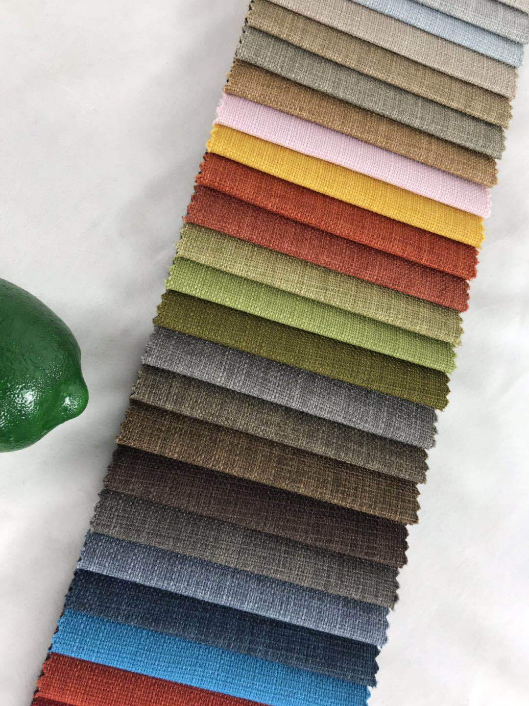 厂家直供 多丽丝加密纯色素色麻布亚麻布沙发抱枕面料沙发布批发