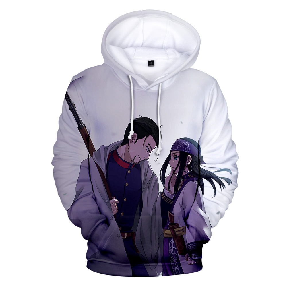 速卖通新款 golden kamuy 黄金神威 3d印花时尚男女带帽卫衣