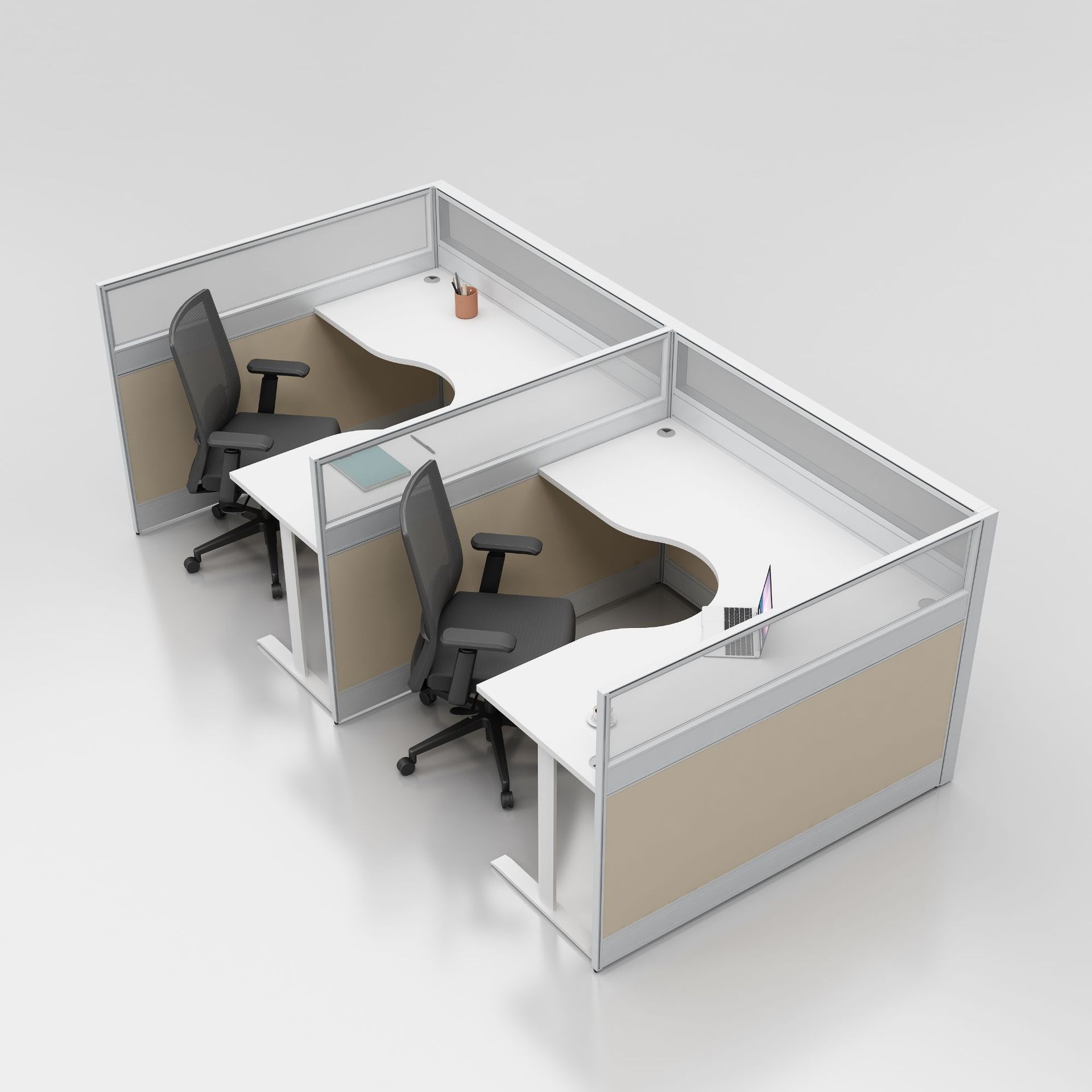 现代简约办公家具30/60款屏风隔断铝型材职员办公工作位厂家直供