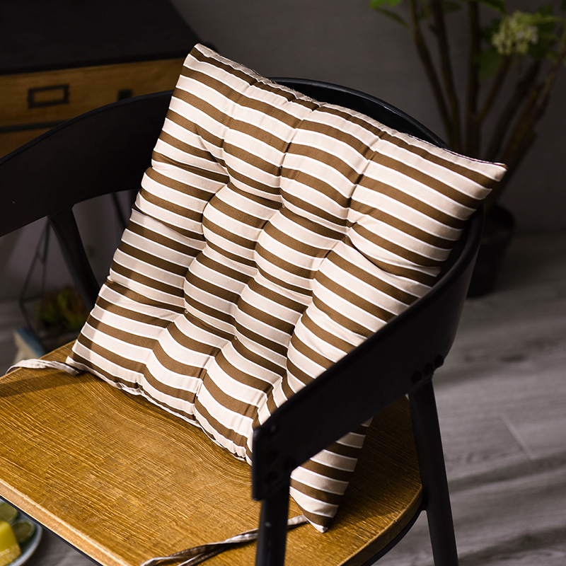 New Cushion Wholesale Striped Chair Cushion Student's Chair Cushion Japanese and Korean Style Home Office Beauty Hip Pad Cushion