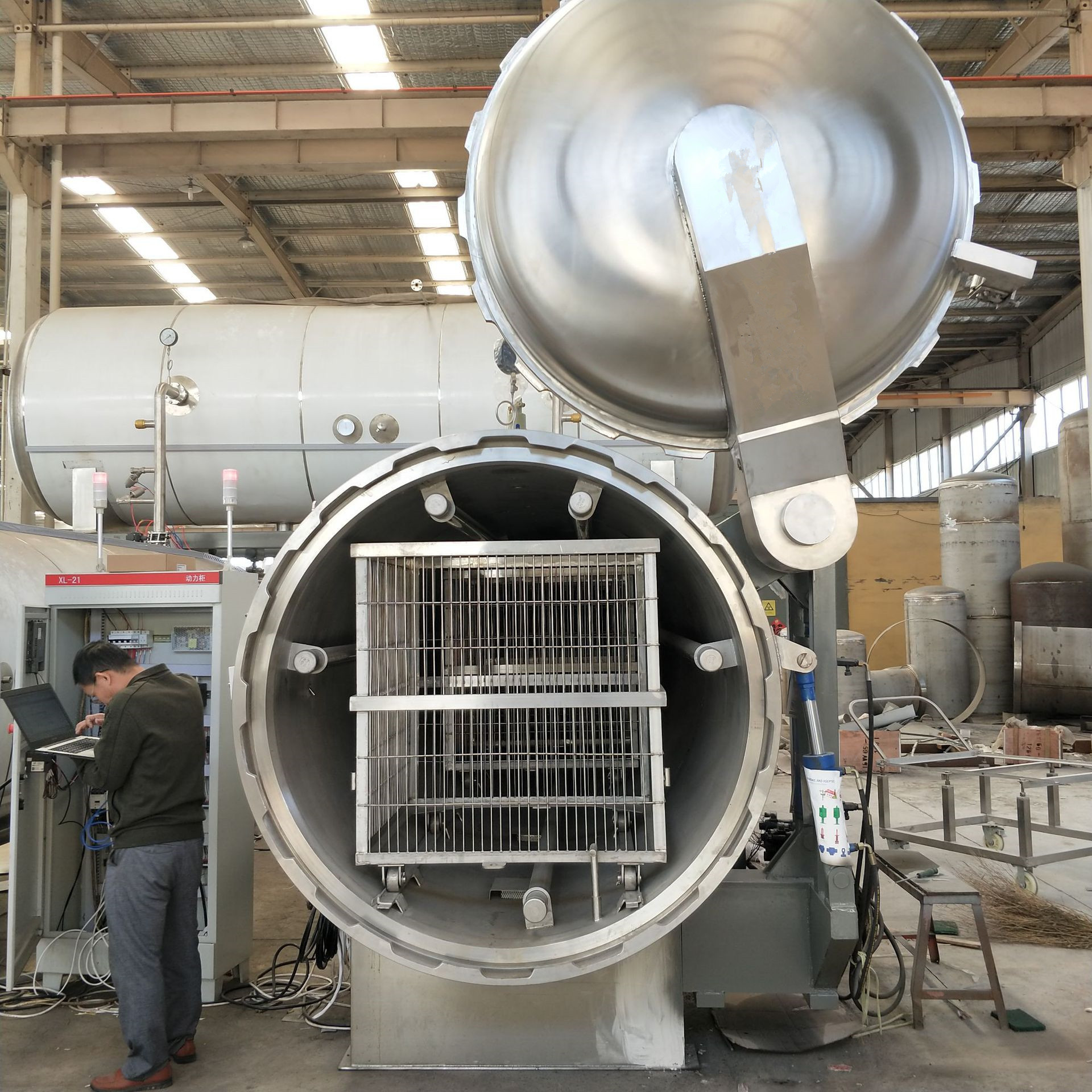 粽子加工成套设备粽子杀菌锅厂家供应牛肉干双层水浴式高温杀菌锅