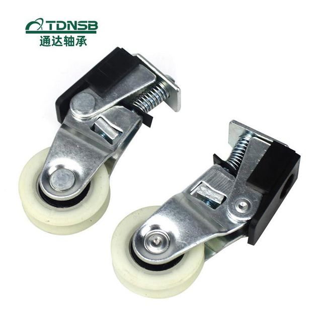 包胶包塑轴承滑轮606带不锈钢螺杆尼龙加轴外螺纹塑料导向轮滚轮