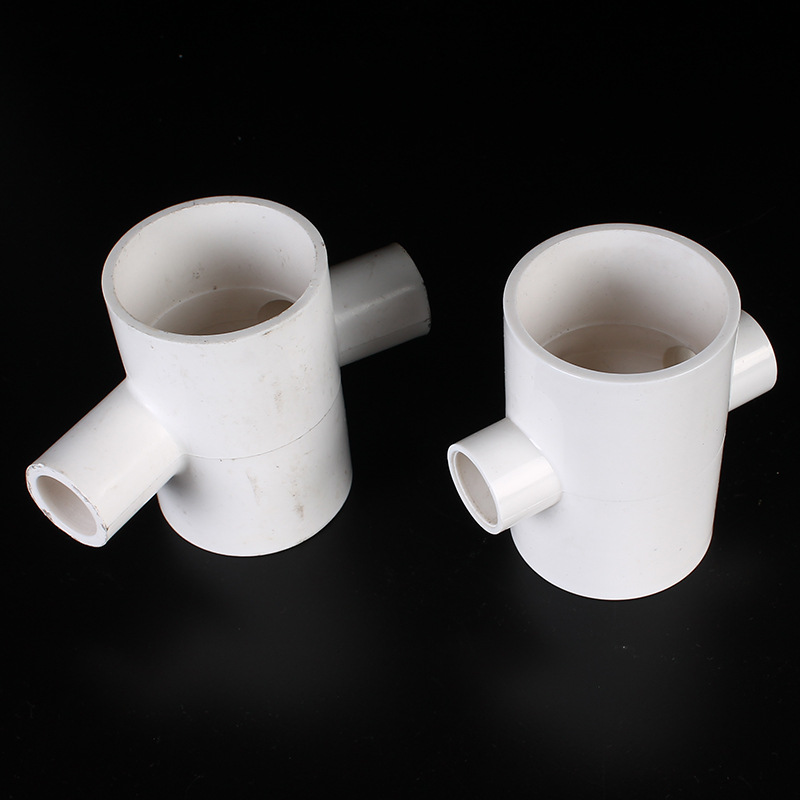 pvc变径异径四通 加厚排水下水管件pvc配件45度斜四通厂家