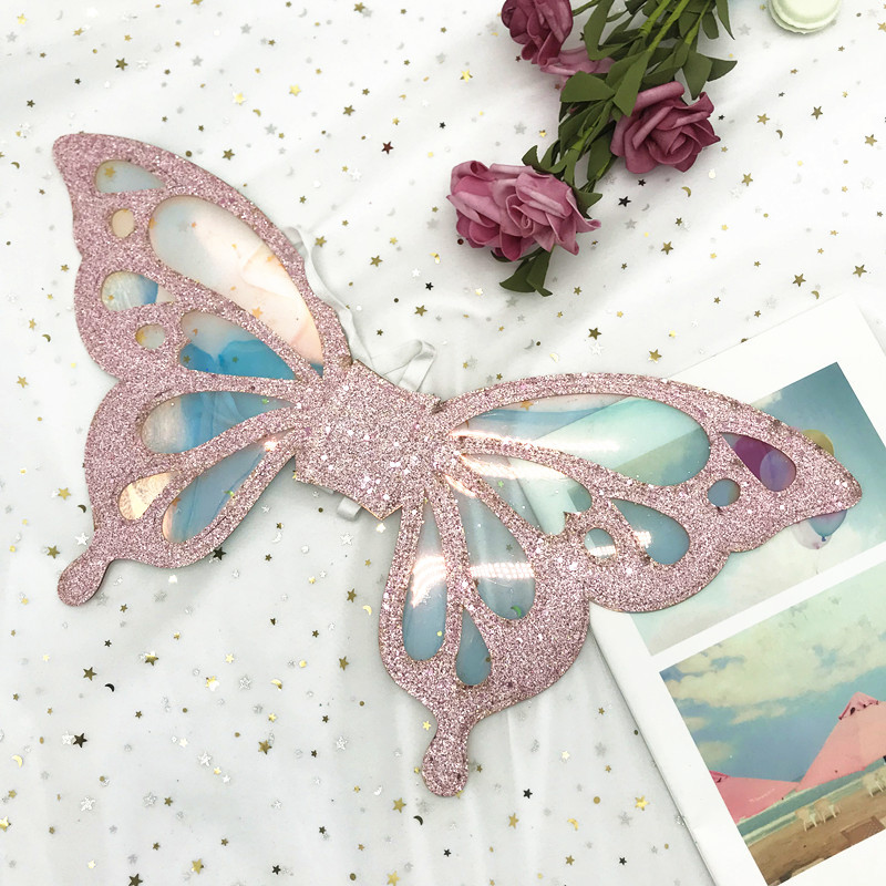 New Arrival Fashion Headband Transparent Big Bowknot Wings Ornament Accessories Party Exquisite Makeup Costume Props