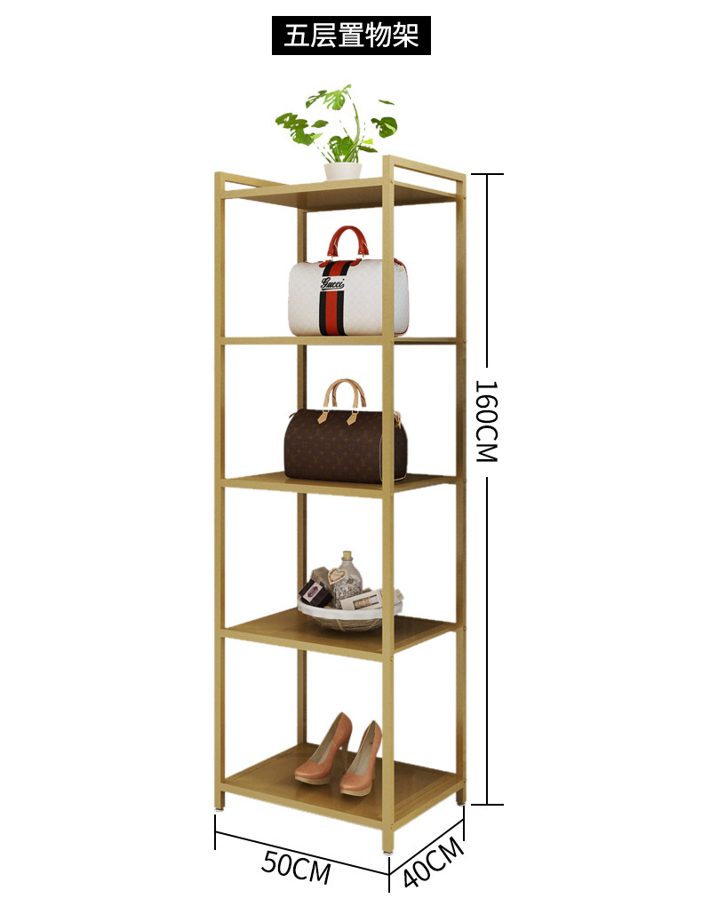 北欧简约服装店展示架落地式组合金女装店货架中岛陈列架衣服架子