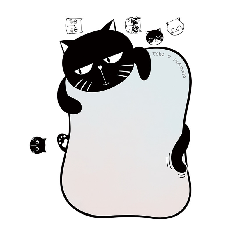 3d立体创意猫咪装饰磁性冰箱贴黑白板可擦写留言板记事便利贴门贴