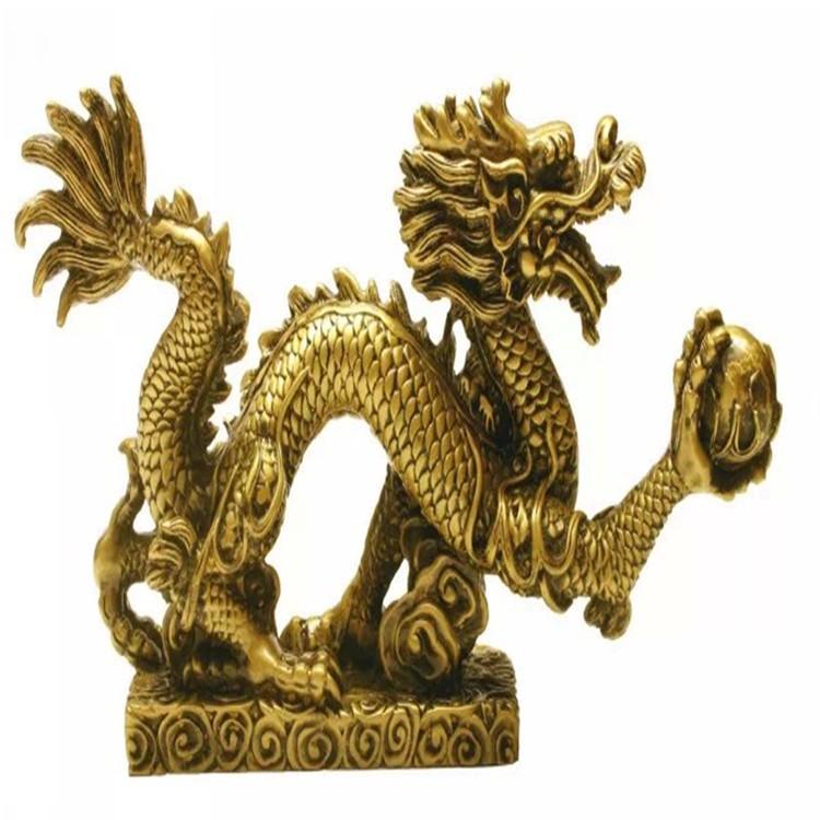 镇宅站龙立龙雕塑 广场二龙戏珠摆件 生肖铜龙双龙戏珠雕塑