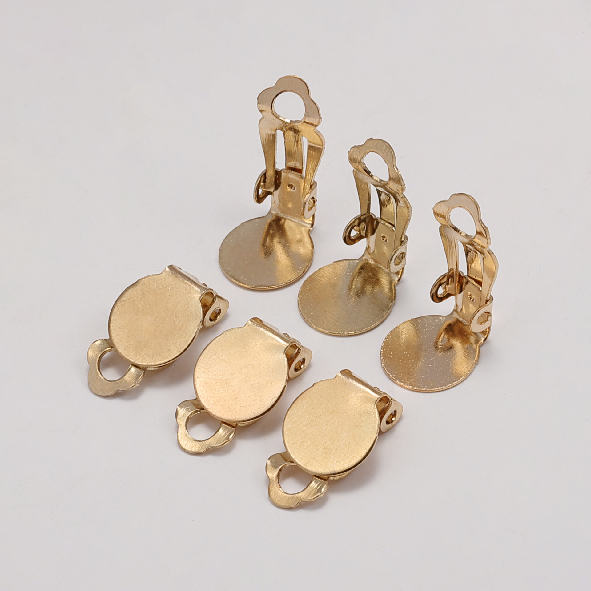 青蛙夹 无洞耳夹 无吊/带吊耳夹饰品配件10mm托 饰品配件